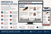 Editorial and opinion pages on surf CMS 